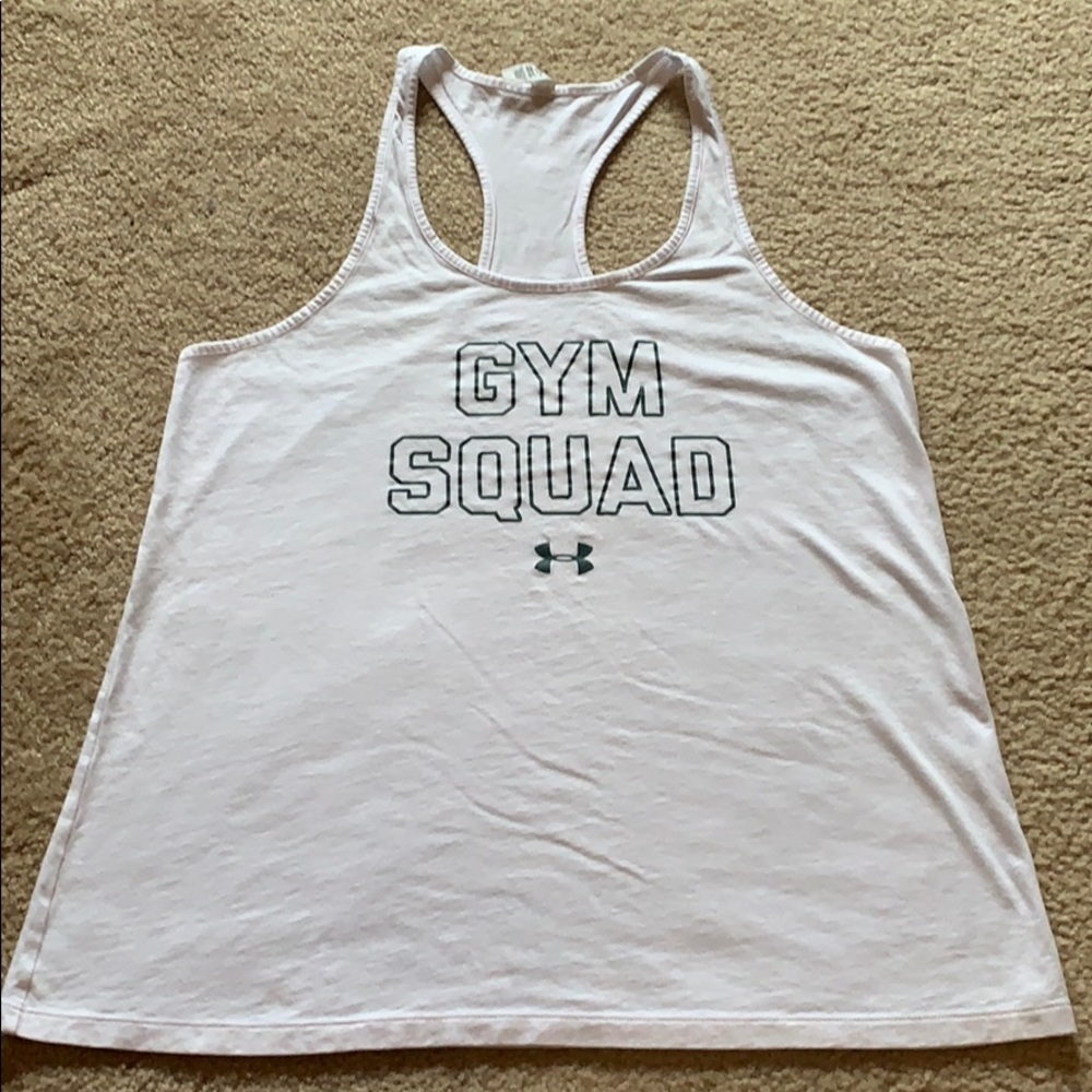 Under Armour white racer back tank